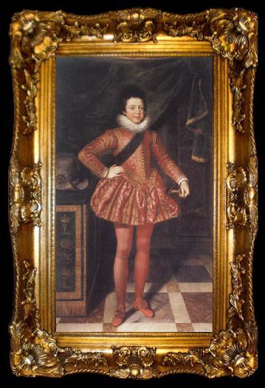 framed  POURBUS, Frans the Younger Louis XIII as a Child, ta009-2